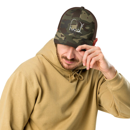 Camouflage trucker hat